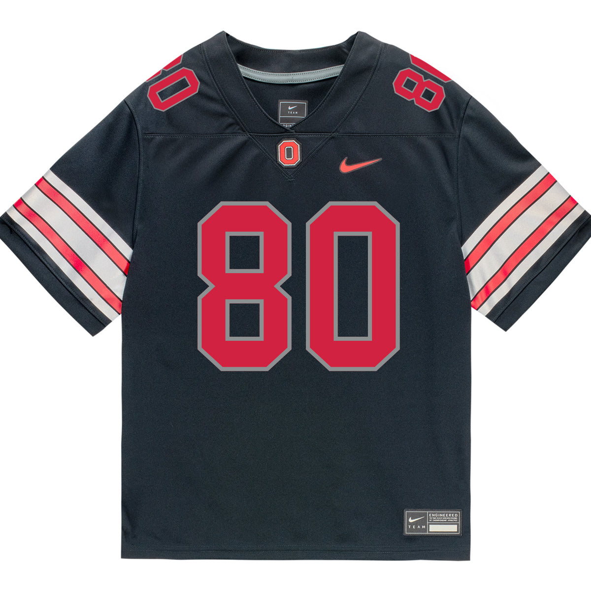 Ohio State Buckeyes Nike #80 Jaeden Ricketts Student Athlete Black Football Jersey