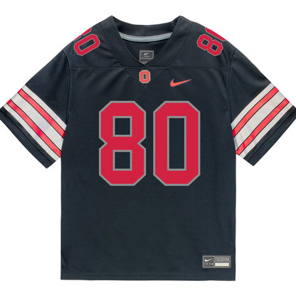 Ohio State Buckeyes Nike #80 Jaeden Ricketts Student Athlete Black Football Jersey
