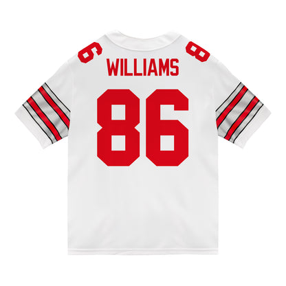 Ohio State Buckeyes Nike #86 Mason Williams Student Athlete White Football Jersey