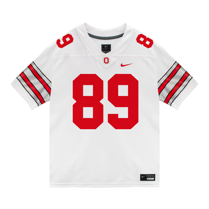 Ohio State Buckeyes Nike #89 Nick Lautar Student Athlete White Football Jersey