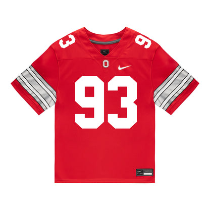 Ohio State Buckeyes Nike #93 Brady Young Student Athlete Scarlet Football Jersey