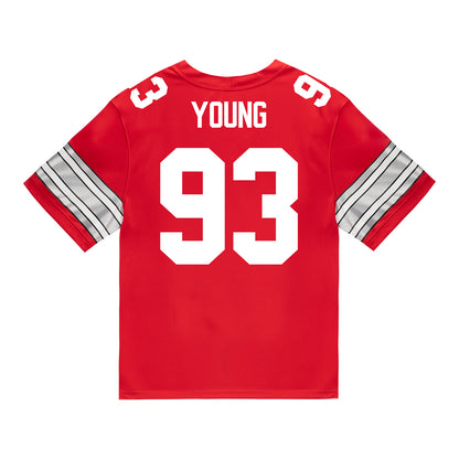 Ohio State Buckeyes Nike #93 Brady Young Student Athlete Scarlet Football Jersey