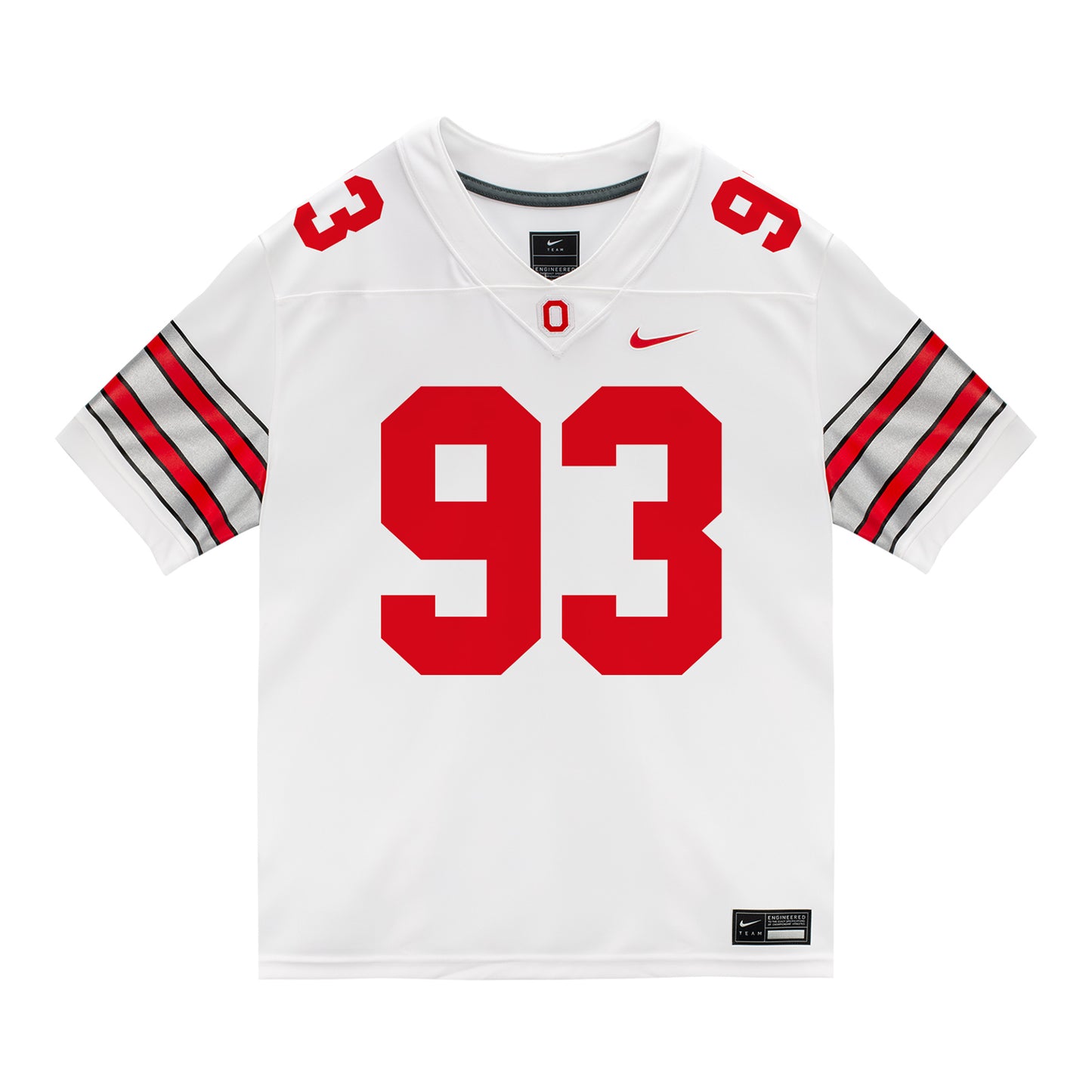 Ohio State Buckeyes Nike #93 Brady Young Student Athlete White Football Jersey