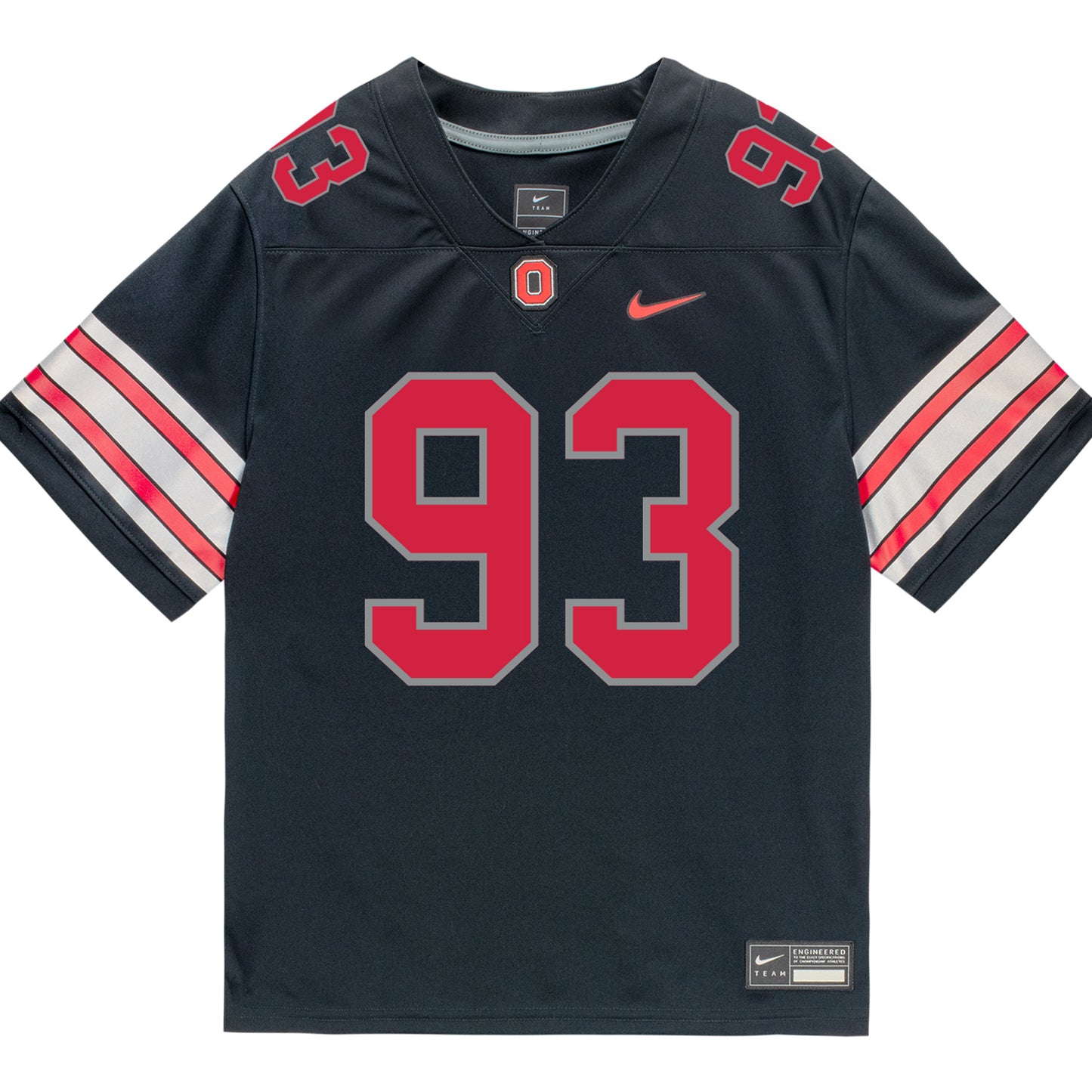 Ohio State Buckeyes Nike #93 Brady Young Student Athlete Black Football Jersey