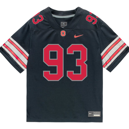 Ohio State Buckeyes Nike #93 Brady Young Student Athlete Black Football Jersey