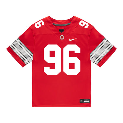 Ohio State Buckeyes Nike #96 Connor Hawkins Student Athlete Scarlet Football Jersey