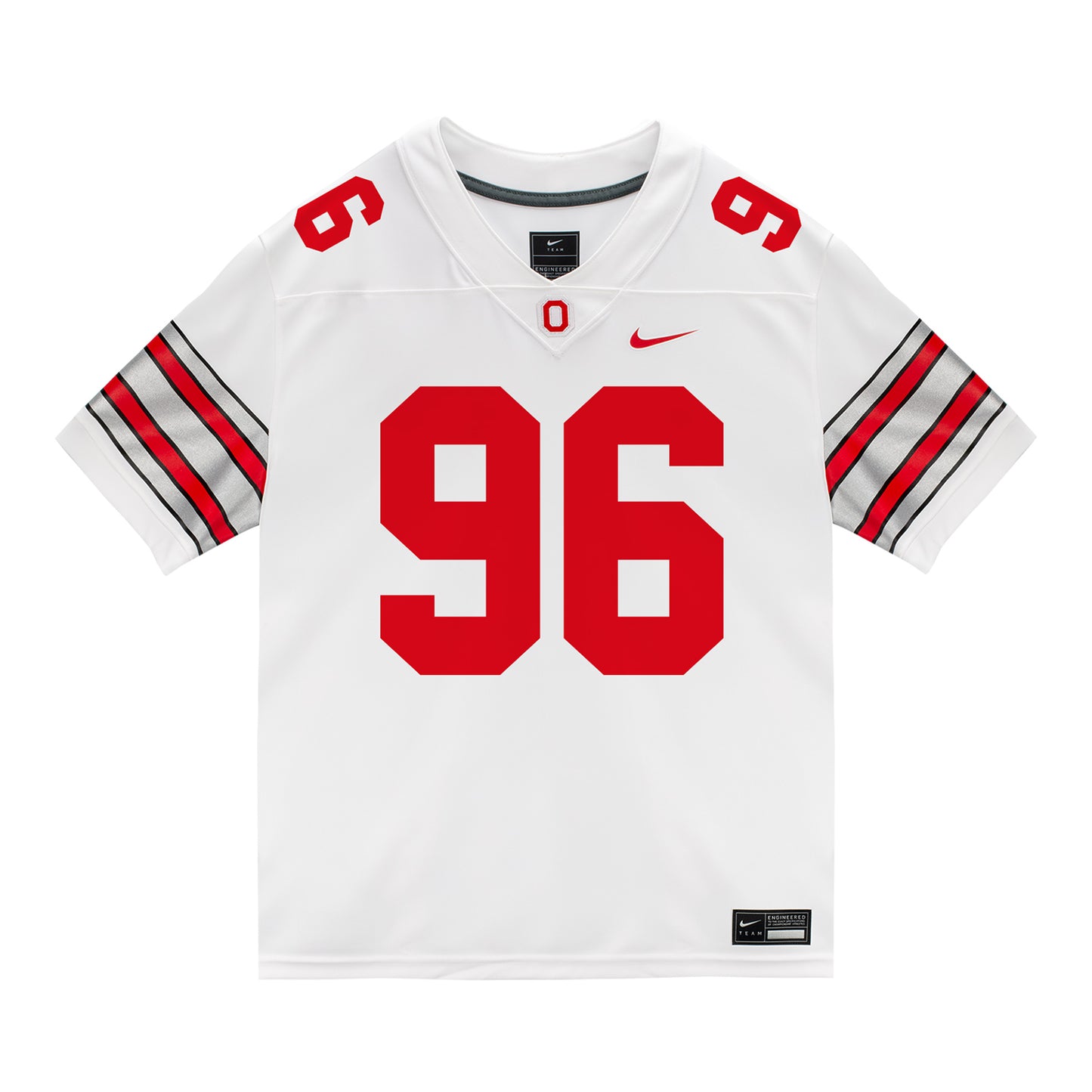 Ohio State Buckeyes Nike #96 Connor Hawkins Student Athlete White Football Jersey