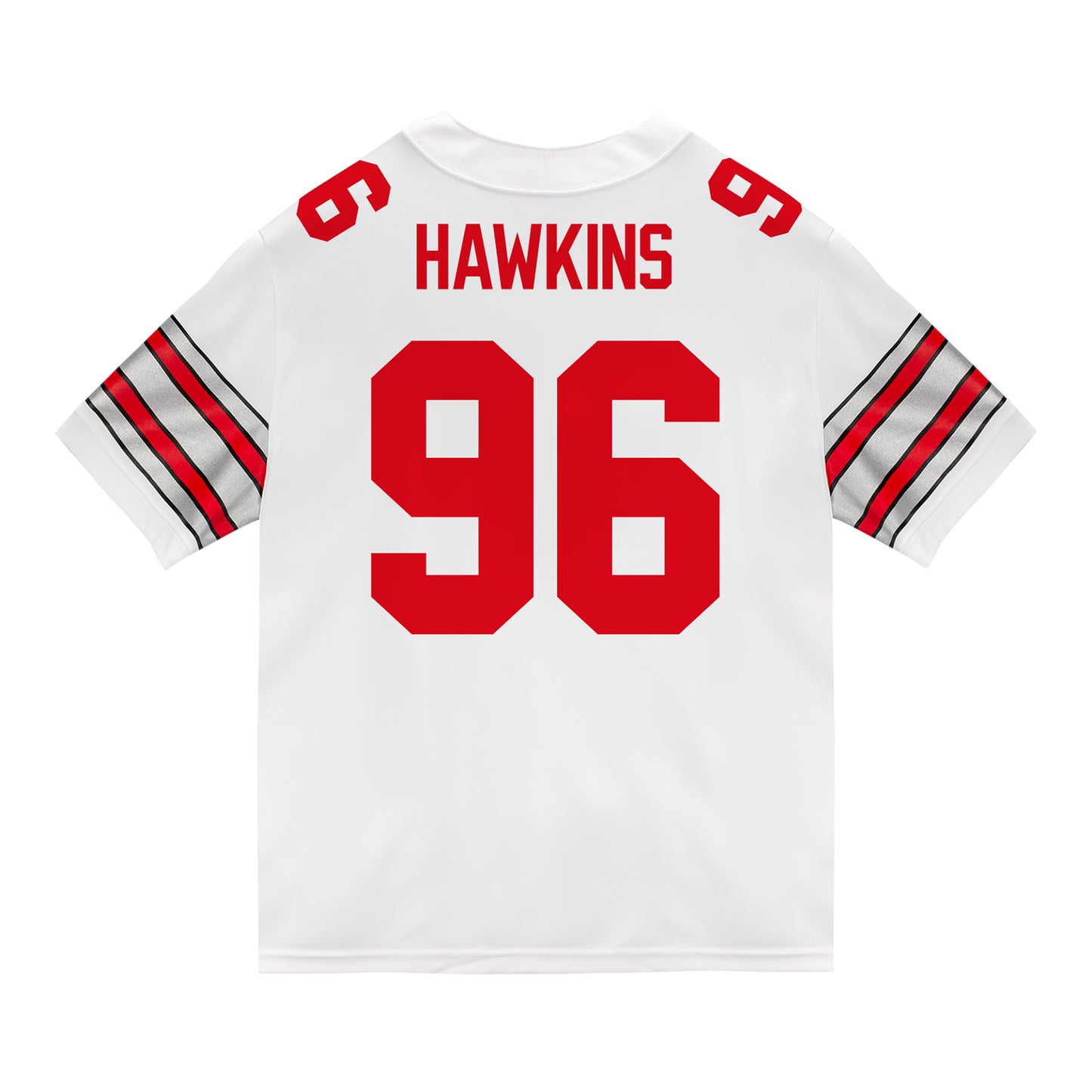 Ohio State Buckeyes Nike #96 Connor Hawkins Student Athlete White Football Jersey