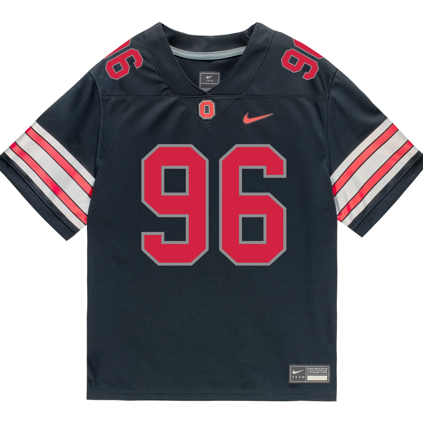Ohio State Buckeyes Nike #96 Connor Hawkins Student Athlete Black Football Jersey