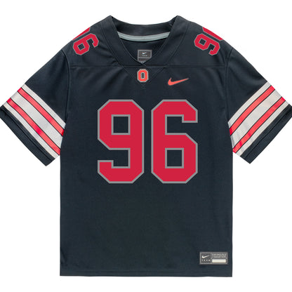 Ohio State Buckeyes Nike #96 Connor Hawkins Student Athlete Black Football Jersey