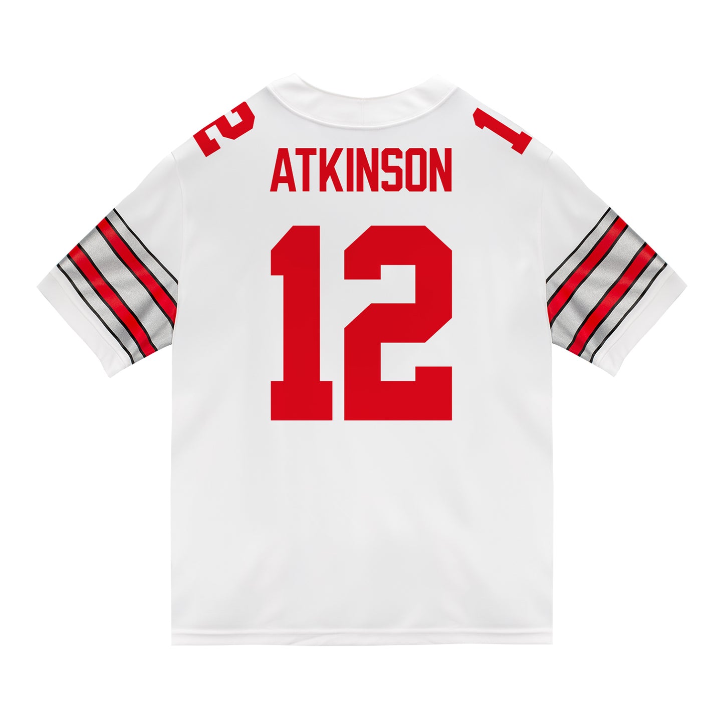 Ohio State Buckeyes Nike #12 Beau Atkinson Student Athlete White Football Jersey