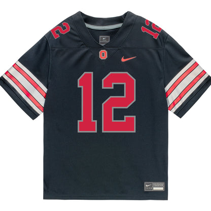 Ohio State Buckeyes Nike #12 Beau Atkinson Student Athlete Black Football Jersey