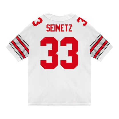 Ohio State Buckeyes Nike #33 Ryan Seimetz Student Athlete White Football Jersey