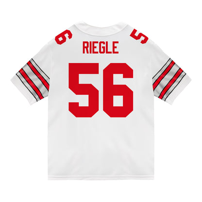 Ohio State Buckeyes Nike #56 Nate Riegle Student Athlete White Football Jersey