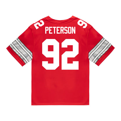 Ohio State Buckeyes Nike #92 Cooper Peterson Student Athlete Scarlet Football Jersey