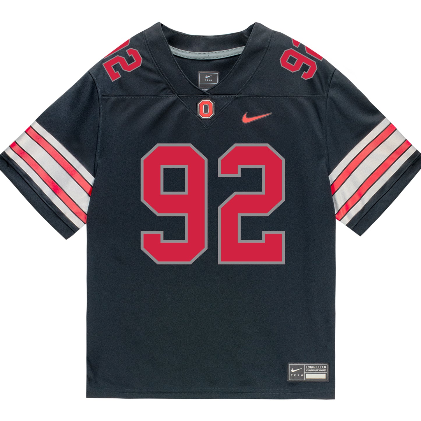 Ohio State Buckeyes Nike #92 Cooper Peterson Student Athlete Black Football Jersey