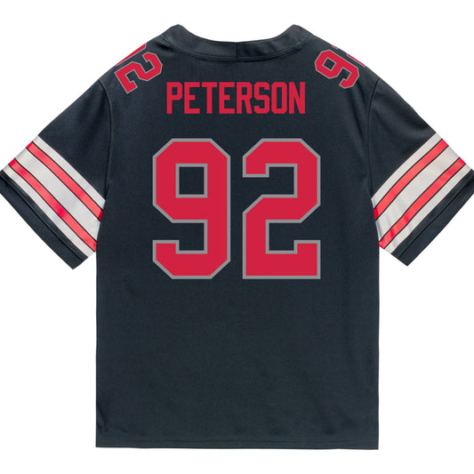 Ohio State Buckeyes Nike #92 Cooper Peterson Student Athlete Black Football Jersey