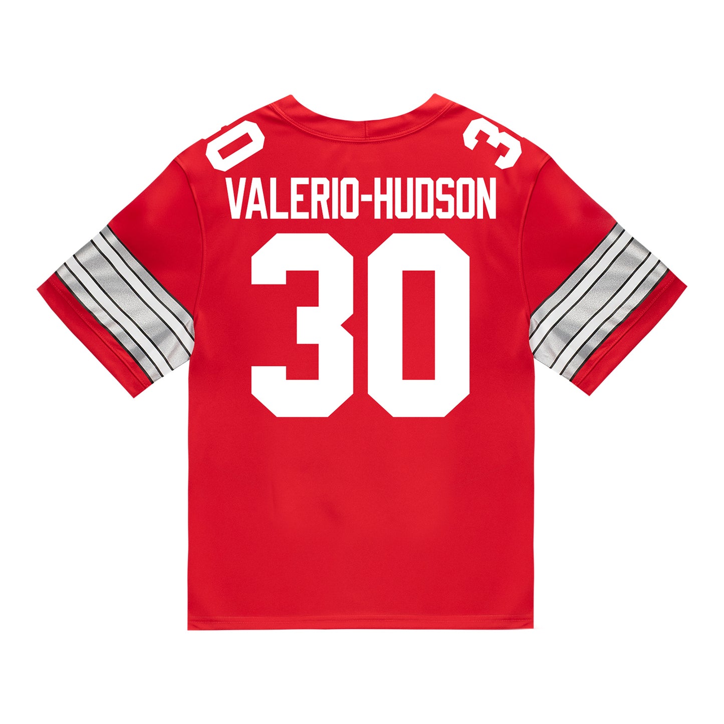 Ohio State Buckeyes Nike #30 Amari Valerio-Hudson Student Athlete Scarlet Football Jersey