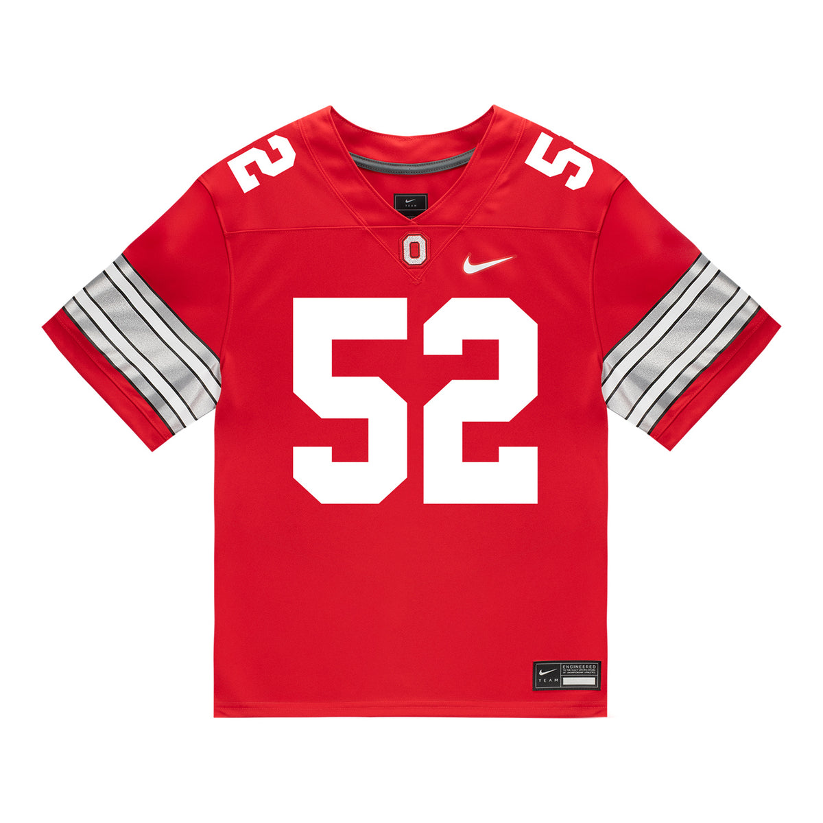 Ohio State Buckeyes Nike #52 Ty Howard Student Athlete Scarlet Football Jersey - Front View