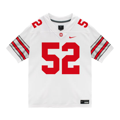 Ohio State Buckeyes Nike #52 Ty Howard Student Athlete White Football Jersey - Front View