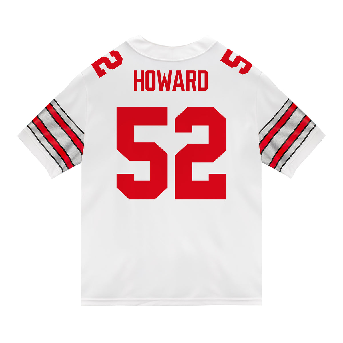 Ohio State Buckeyes Nike #52 Ty Howard Student Athlete White Football Jersey - Back View
