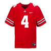 Youth Ohio State Buckeyes #4 Jeremiah Smith Student Athlete Football Jersey - Front View