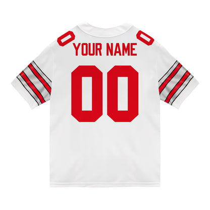 Men's Ohio State Buckeyes Personalized Nike White Game Jersey