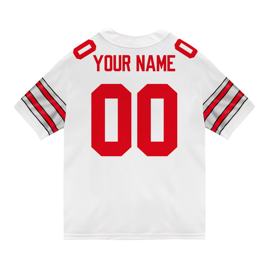 Men's Ohio State Buckeyes Personalized Nike White Game Jersey