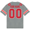 Men's Ohio State Buckeyes Personalized Nike Gray Game Jersey - Back View