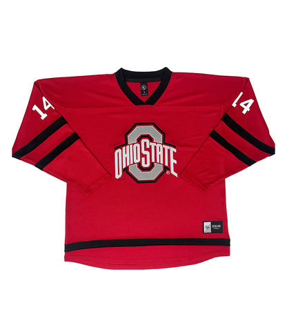 Ohio State Buckeyes #14 Mira Jungåker Student Athlete Women's Hockey Jersey - Front