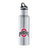 Ohio State Stainless Steel Water Bottle - In Silver- Front View