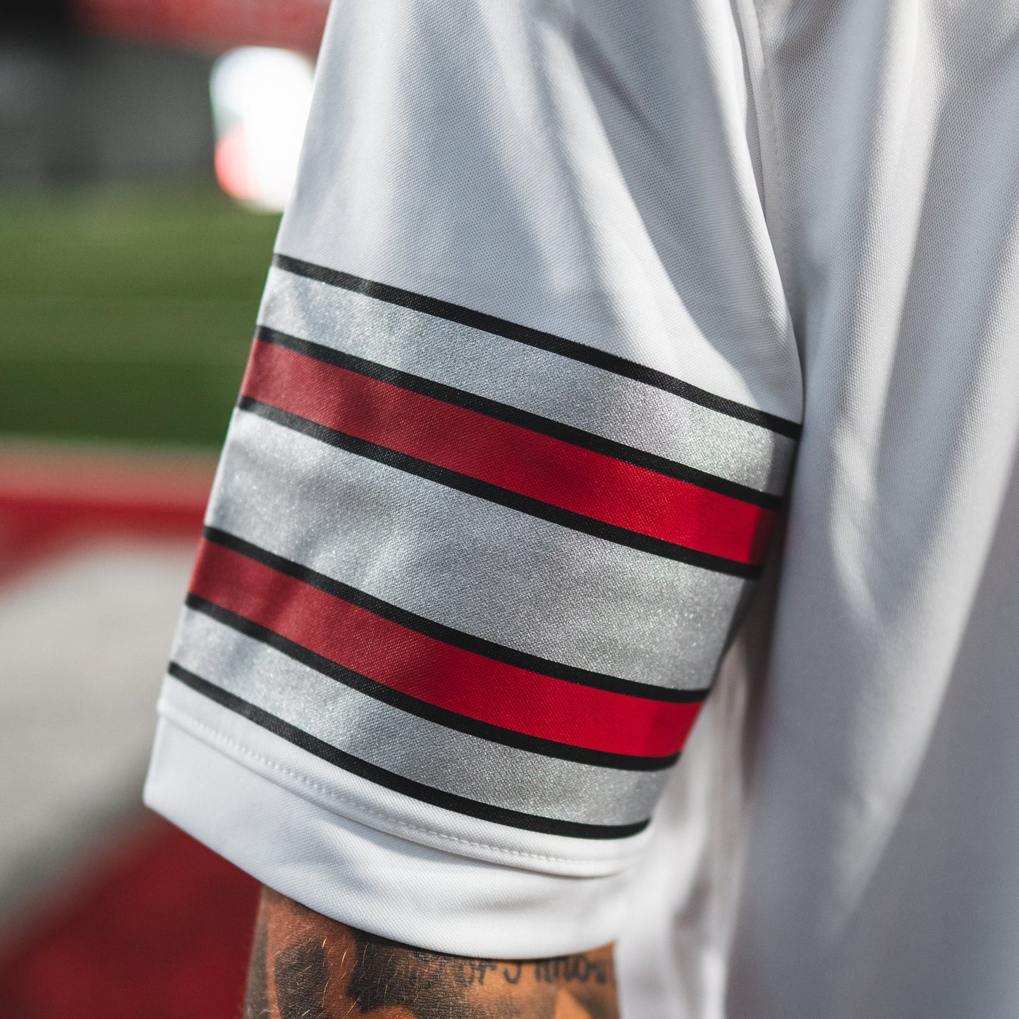 White Jersey - Sleeve Close Up