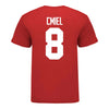 Ohio State Buckeyes Men's Lacrosse Student Athlete #8 Connor Cmiel T-Shirt In Scarlet - Back View