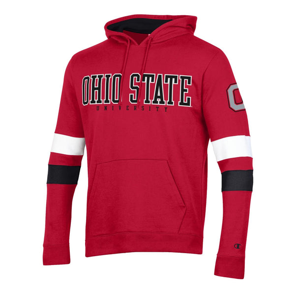 Ohio State Buckeyes Super Fan Color Block Hooded Sweatshirt - Front View