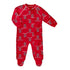 Infant Ohio State Buckeyes Zip Up Coverall - In Scarlet - Front View 