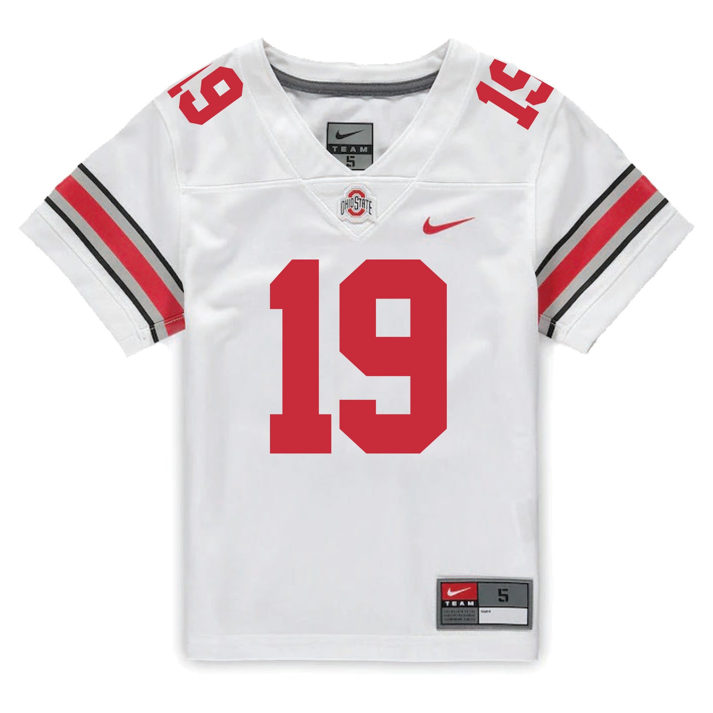 Ohio State Buckeyes Nike #19 Chad Ray Student Athlete White Football Jersey - In White - Front View