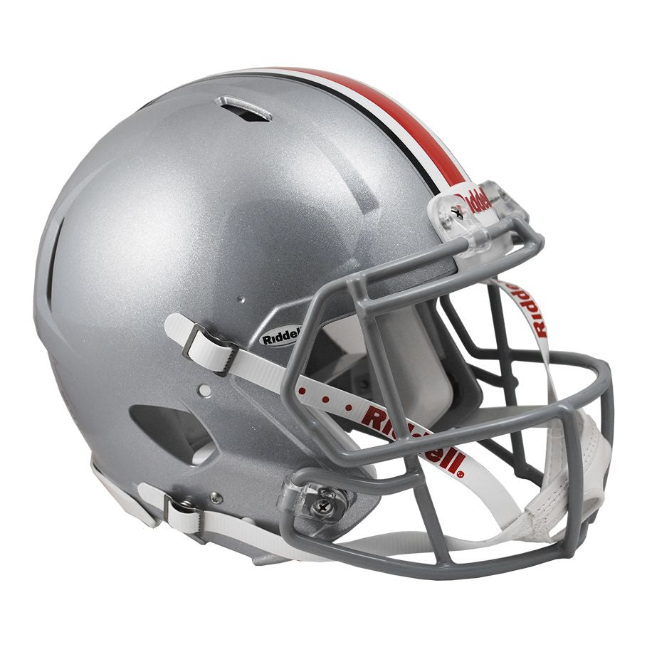 Matte White with Scarlet Red Mask Blank Riddell Revolution SPEED Mini  Football Helmet