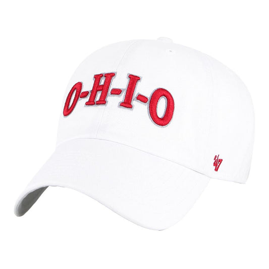 Ohio State Buckeyes O-H-I-O Clean Up Unstructured Adjustable Hat - Angled Left View