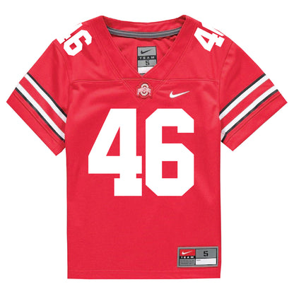 Ohio State Buckeyes Nike #46 Ryan Rudzinski Student Athlete Scarlet Football Jersey - In Scarlet - Front View