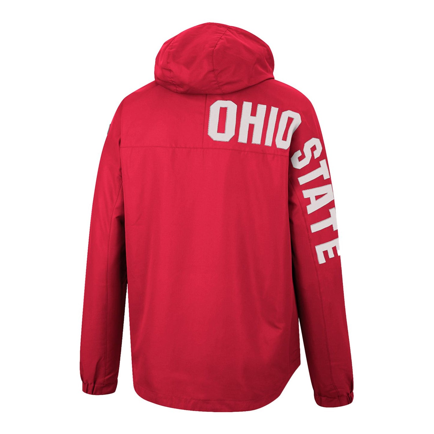 Ohio State Buckeyes 1/4 Zip Two Tone Jacket in Scarlet and Gray - Back View