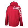 Ohio State Buckeyes 1/4 Zip Two Tone Jacket in Scarlet and Gray - Back View