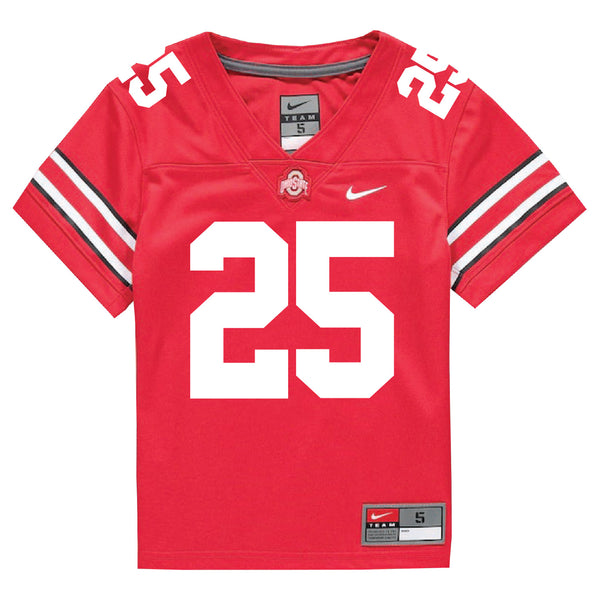 Ohio State Buckeyes Nike #25 Kai Saunders Student Athlete Scarlet Football Jersey - In Scarlet - Front View