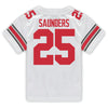 Ohio State Buckeyes Nike #25 Kai Saunders Student Athlete White Football Jersey - In White - Back View