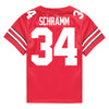 Ohio State Buckeyes Nike #34 Brennen Schramm Student Athlete Scarlet Football Jersey - In Scarlet - Back View