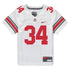 Ohio State Buckeyes Nike #34 Brennen Schramm Student Athlete White Football Jersey - In White - Front View