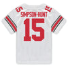Ohio State Buckeyes Nike #15 Calvin Simpson-Hunt Student Athlete White Football Jersey - In White - Back View