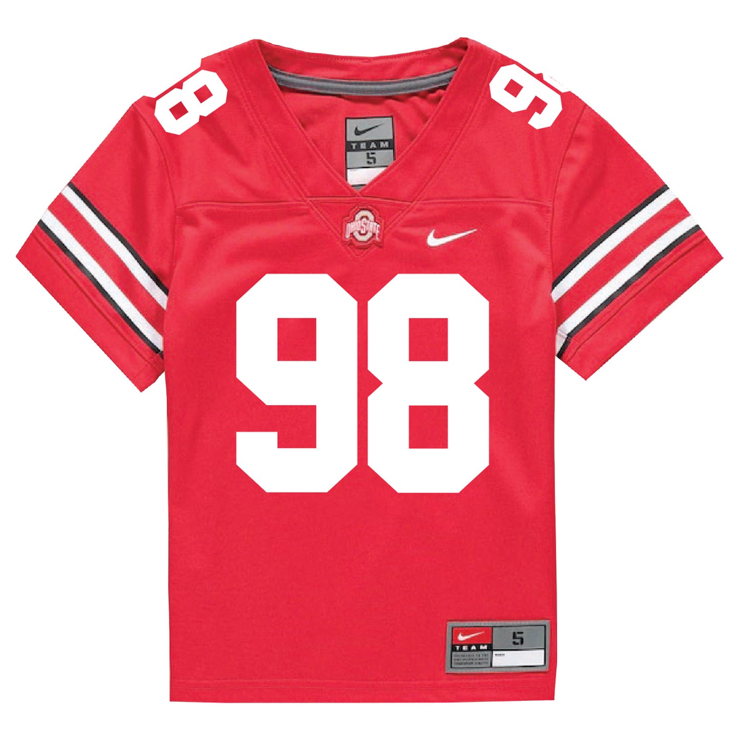 Ohio State Buckeyes Nike #98 Austin Snyder Student Athlete Scarlet Football Jersey - In Scarlet - Front View