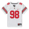 Ohio State Buckeyes Nike #98 Austin Snyder Student Athlete White Football Jersey - In White - Front View
