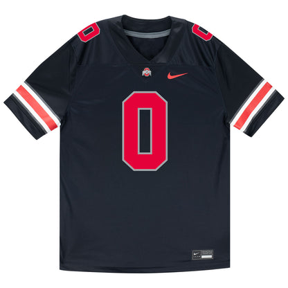 Ohio State Buckeyes Nike #0 Sonny Styles Student Athlete Black Football Jersey - Front View
