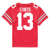 Ohio State Buckeyes Nike #13 Kye Stokes Student Athlete Scarlet Football Jersey - In Scarlet - Back View